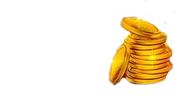 Изображение стопки золотых монет, представляющее бонус кэшбэка в Интернет-казино 888 старз.